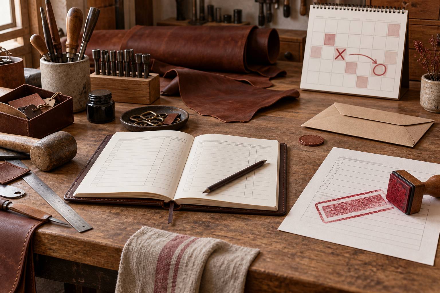 Illustration éditoriale du sujet : Annuler un atelier de maroquinerie : les conditions courantes