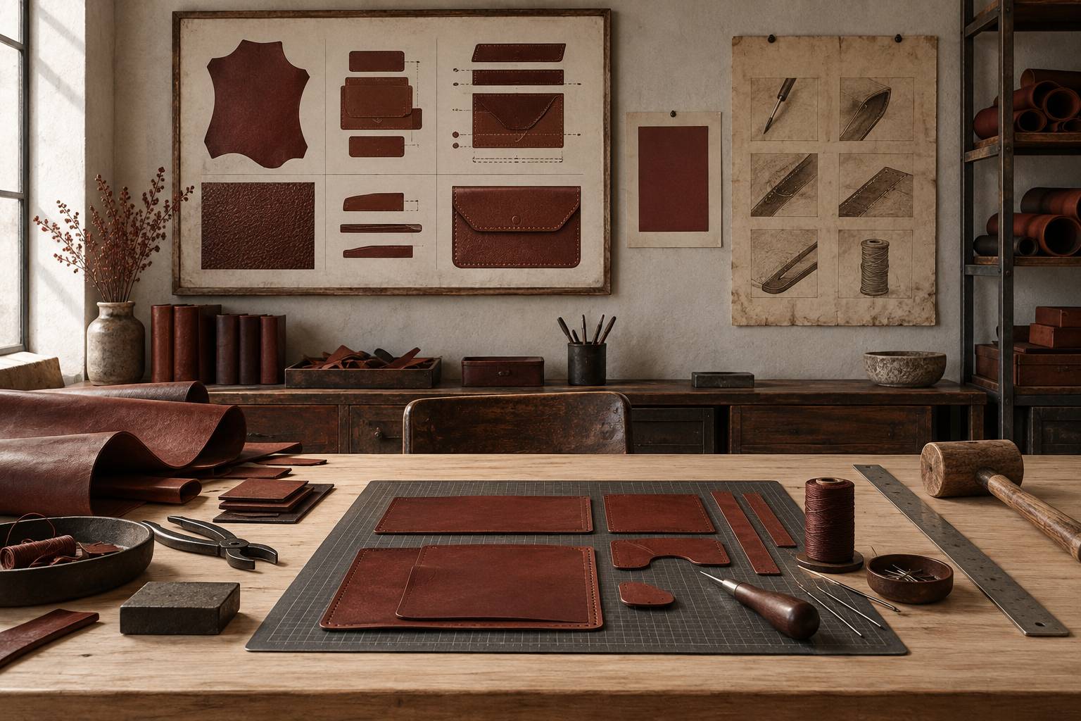 Illustration éditoriale du sujet : Faut-il savoir coudre avant un atelier de maroquinerie